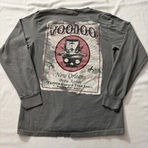 Voodoo Bourbon Street T Shirt New Orleans Dr Rays‎ Magical Elixir Gray size S